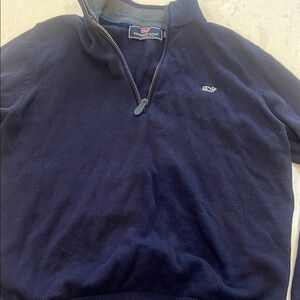 Vineyard Vines Blue Mock Collar Sweater